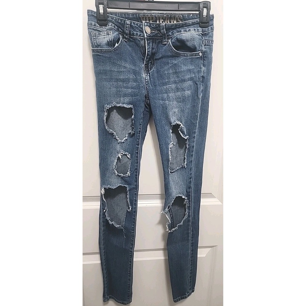 VIP Jeans Street Denim Size 0 Distressed Denim Low Rise Juniors Womens